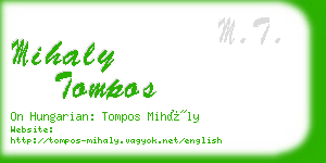 mihaly tompos business card